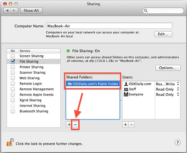 How to share file between users on mac